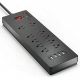 Bototek | Barre d'alimentation parafoudre 10 prises CA et 4 ports USB (5V/4.2A), 1875W/15A | YA18WS10AU4U