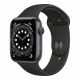 Montre Apple série 6 | boîtier en aluminium gris cosmique de 40 mm avec bracelet sport noir -  GPS | 1399016 MG133VC/A 
