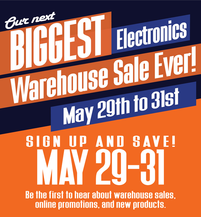 May Warehouse sale 2026
